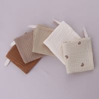 【CC】ↂ✕✣  5PCS Soft Absorbent Gauze Cotton Baby Face Cloths Handkerchief Bathing Feeding Washcloth