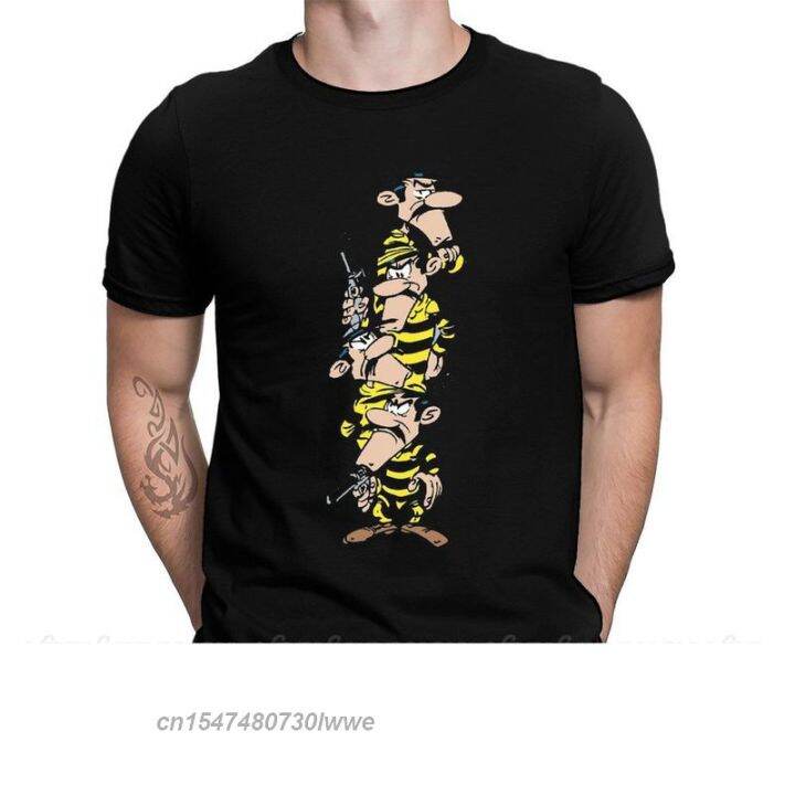 lucky-luke-cowboy-romantic-adventure-new-arrival-t-shirt-the-dalton-color-design-crewneck-cotton-o-neck-adult-tee