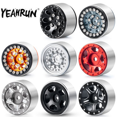 YEAHRUN 4PCS 1.0" CNC Metal Beadlock Wheel Rim for 124 Axial SCX24 90081 AXI00001 AXI00002 RC Crawler Car Wheel Hubs