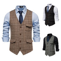 Cross-border Mens Suit Vest Foreign Trade Youth Amei Kaji British Large Size Vest Vest Jacket Men