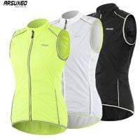 New ARSUXEO Womens Cycling Vest Light Running Bike Sports Windstoper Breathable Outdoor Sportswear Sleeveless R