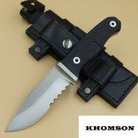 KHOMSON FX003 SAW มีดพกพา มีดเดินป่า มีดATS-34 ด้ามG10 ยาว21.80ซม ซองหนังอย่างดี