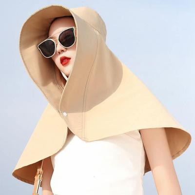 【CC】Summer Sunscreen Hat Womens Anti-ultraviolet Sunshade Sun Hat Cycling Neck Guard Shawl Face-covering Fisherman Hat