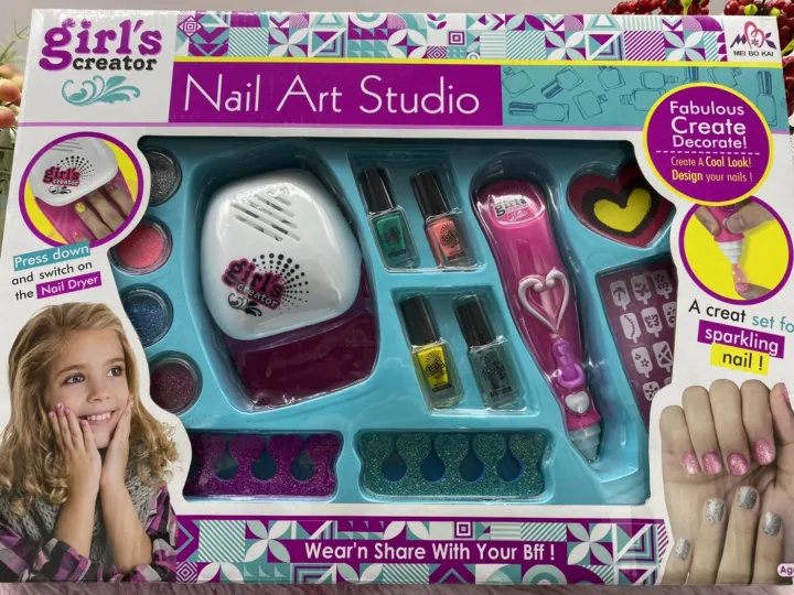 🌈พร้อมส่ง! ชุดทำเล็บเด็ก เสริมสวย ของเล่นทำเล็บ ของเล่นเด็ก Nails Art