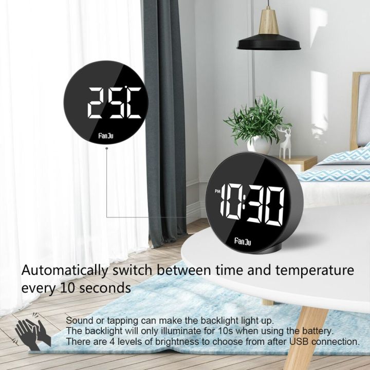 นาฬิกามัลติฟังก์ชันใช้ถ่าน-aaa-อุณหภูมิสูงไฟปลุกควบคุมด้วยเสียงได้นาฬิกาข้อมือตั้งโต๊ะนาฬิกาปลุก-led