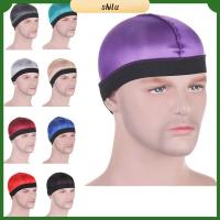 SHILU สีทึบทึบ หมวก durag ผู้ชาย อีลาสติก ระบายอากาศได้ระบายอากาศ หมวกลายคลื่น ของใหม่ หลากสี หมวก durag หลากสี สำหรับผู้ชาย