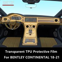 For BENTLEY CONTINENTAL 18-21 Car Interior Center Console Transparent TPU Protective Film Anti-Scratch Repair Film Accessories