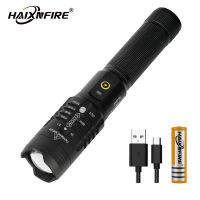 Haixnfire H31 XHP50.2ไฟฉายLED USBไฟฉายแบบปรับขยายได้กันน้ำCampingโคมไฟตกปลา