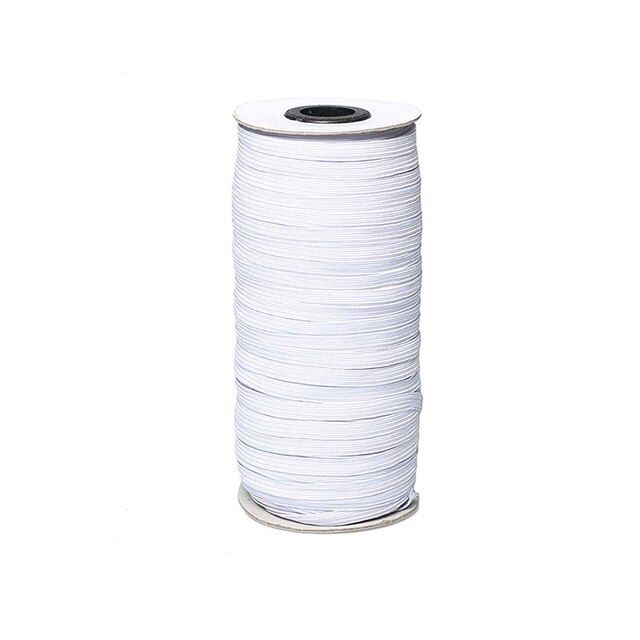 เชือกยางยืดยางยืด70หลา3-6มม-ยางรัดยางยืดอุปกรณ์เย็บผ้าเชือกยางยืดสีขาว