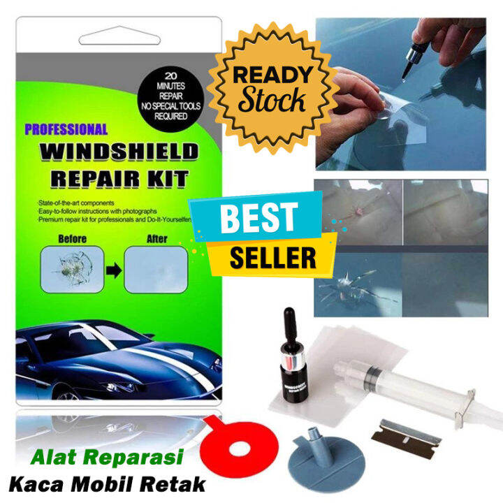 Alat Reparasi Kaca Mobil Retak Windshield Car Kit Praktis Mudah Auto