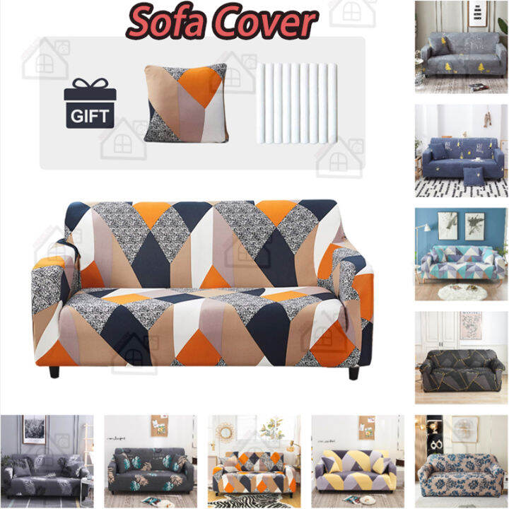 Universal Single Sofa Cover Stretchable Regular L Shape Slip Cover 1/2