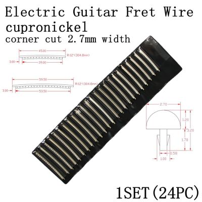 ；‘【； 24Pcs Fingerboard Frets Fret Wire For Electric Guitar Nickel Silve Stainless Steel 2.4MM 2.7Mm 2.9MM Repair Material Accessories