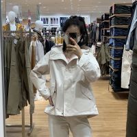 Uniqlo ชุดเสื้อแจ็กเกตชายลำลองทรงหลวมสำหรับผู้หญิง,ห้องลองเสื้อ445135 2022ฤดูใบไม้ผลิและฤดูใบไม้ร่วงแจ็คเก็ตมีฮู้ด