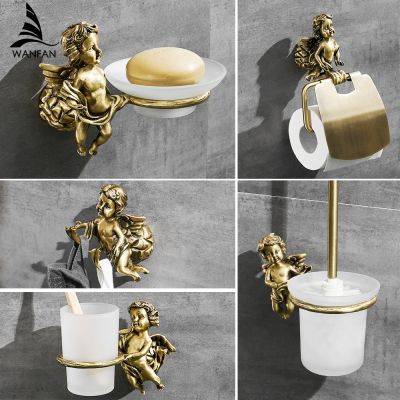 【jw】❍☋㍿ Ouro Banheiro Hardware Acessórios Set Toalha Anel e Robe HookToilet Paper Holder Bar Toilet MB-0782B