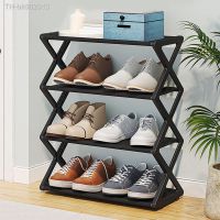 ❣☜☑ X-Shaped Shoe Rack for Home Multifunctional Steel Assembly Shoecase for Students Dormitory Dustproof Storage Shelf