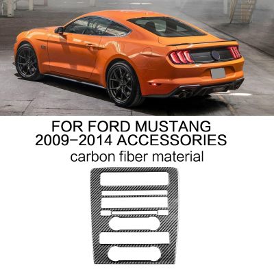 ■۩♈ Car Center Control CD Decoration Panel Trim Cover for Ford Mustang 2009-2014 Car Accessories Interiors Carbon Fiber Sticker