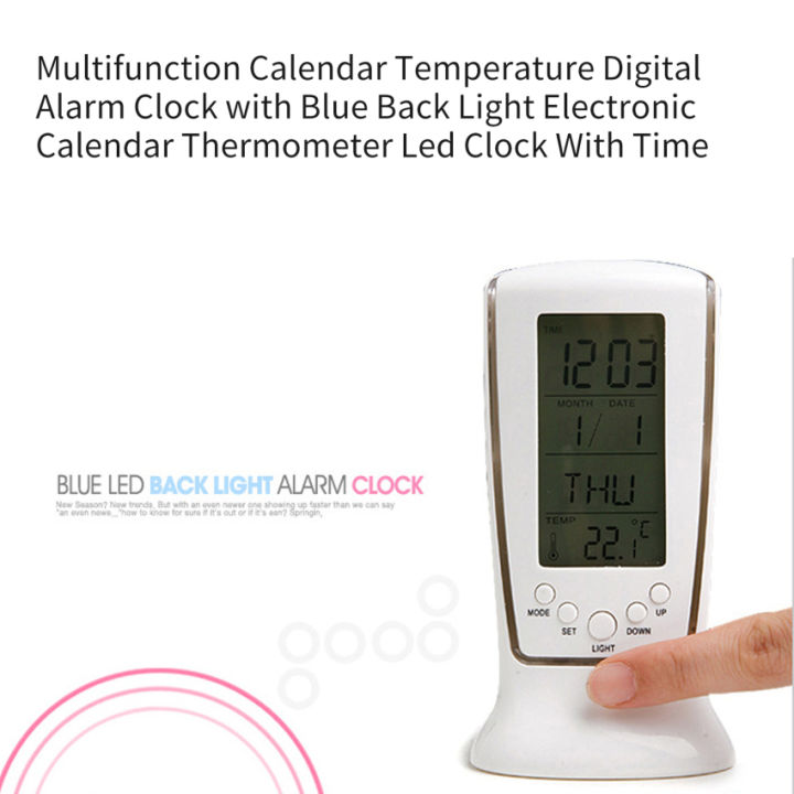 มัลติฟังก์ชั่ปฏิทิน-thermograph-นาฬิกาปลุกดิจิตอลที่มีแสงสีฟ้ากลับปฏิทินอิเล็กทรอนิกส์-thermograph-นาฬิกา-led-ที่มีเวลา