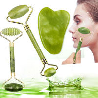 Gua Sha หินธรรมชาติ guasha Face massger ชุด guasha Body Massage เครื่องมือหยก Face Lift อุปกรณ์นวดหน้า Roller Face