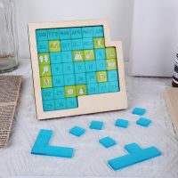DIY Daily Calendar Wooden Puzzle Kids Educational Toys A Puzzle A Day Game Jigsaw Cubes Office Desk Ornament Gift