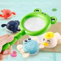 【hot】 Baby Children Fishing Network Cartoon Squeeze Squeaky Float Spray Bathtub Games ！