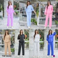 JK18240 Set #สาวอวบ เซท 2 ชิ้น เสื้อแขนยาว มีฮูด พร้อมกางเกงขายาว จั้มปลายขา เนื้อผ้าเกล็ดปลา เนื้อดี นุ่ม ใส่สบาย งานเซทใส่ได้เรื่อยๆเลยค๊า