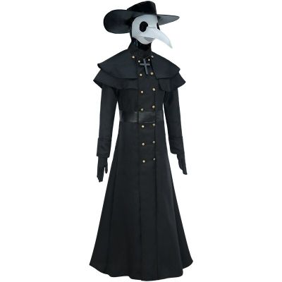 HOT11★Plague Doctor Costume Beak Crow Long Beak Mask Costume Medieval Steampunk Style 2