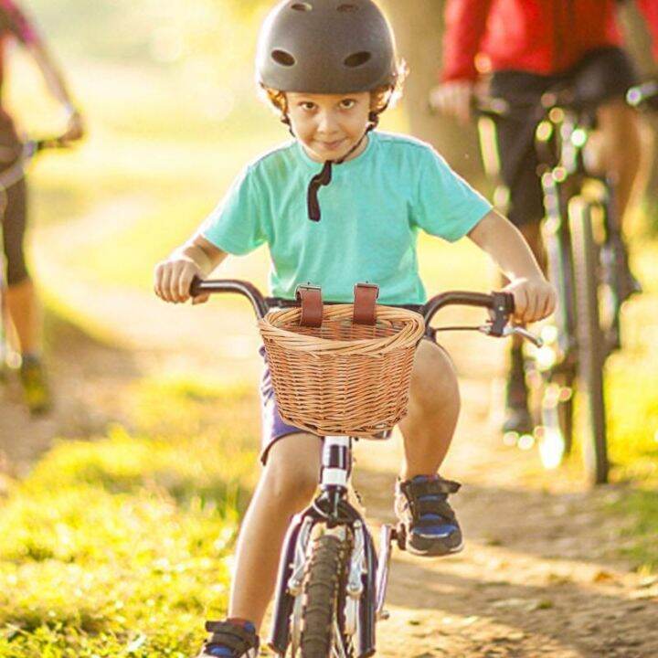 bicycle-front-basket-for-kids-bike-scooter-woven-rattan-waterproof-durable-handmade-storage-basket-detachable-baggage-bag