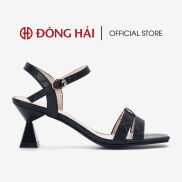 Giày sandal cao gót Zucia mũi vuông quai đôi nâng gót 7cm - SHLB2