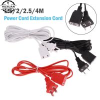 AC Power Cord White Black Line With On/Off Switch Button Cables Wire Two-pin US Plug Cable Extension Cords EU Type Adapter