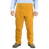 Faux Leather Welding Safety Split Leg Apron Knee Guards Chainsaw Pants Asion-Resistant Heat-Insulating Welders Cover