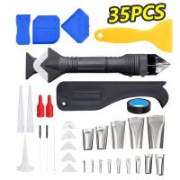 Silicone Sealant Remover Caulk Finisher Grout Kit Caulking Nozzle Applicator Finishing Set Floor Mould Removal Hand Tool 35pcs