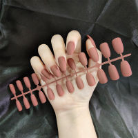 24pcs Fake Nails Frosted Matte Coffin Nail Tips For Extension Manicure Art Wholesales Press On Ballet Fake False Nails