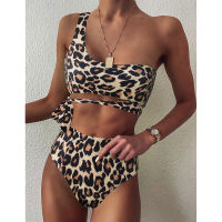 Swimsuit Women Bikini 2021 Womens Swimsuit y One Shoulder Push Up Leopard High Waist Swimwear Bathing Suit Bikini Set