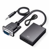 [LUNA electronic accessories] อะแดปเตอร์แปลงที่รองรับ1080P Full HD VGA เป็น HDMI พร้อมเอาต์พุตเสียงอะแดปเตอร์ VGA HD สำหรับแล็ปท็อปพีซีไปยังโปรเจคเตอร์ HDTV