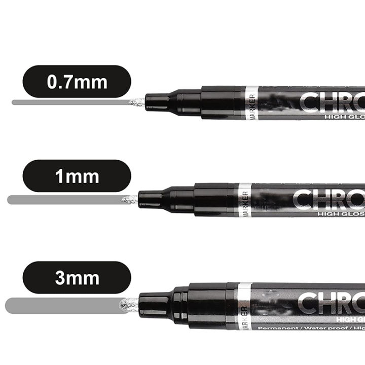 haile-ใหม่-mirror-marker-liquid-pen-set-silver-liquid-mirror-chrome-diy-art-resin-paint-finish-metallic-marker-craftwork-paint-pe-zptcm3861