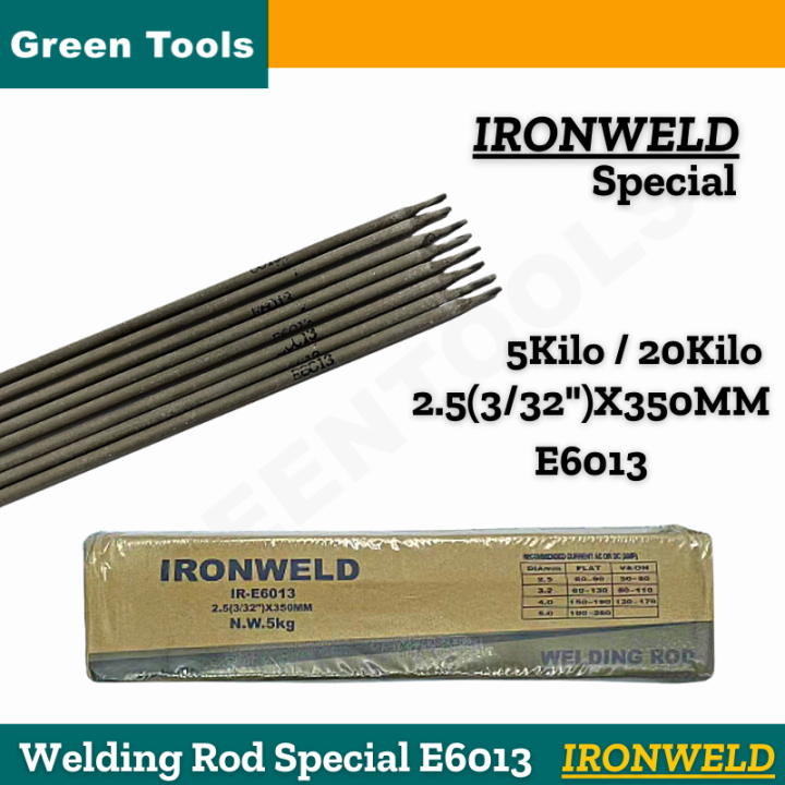 IRONWELD Welding Rod E6013 2.5mm 3/32" Special 5 20 Kilo / Box