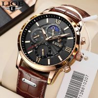 ZZOOI 2022 LIGE Mens Watches Top Brand Luxury Men Wrist Watch Leather Quartz Watch Sports Waterproof Male Clock Relogio Masculino+Box