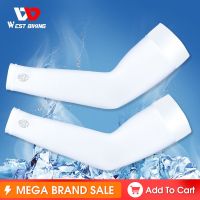 WEST BIKING Ice Silk Arm Sleeves Cycling Arm Warmers Cover Sun UV Protection Outdoor Sports Running Fitness Summer Arm Sleeves