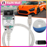 สายเคเบิลมินิ VCI สำหรับวินิจฉัยรถ OBD2 J2534 V1.4.1เฟิร์มแวร์ OBD2สายสแกนอินเตอร์เฟซ USB OBD2 16ขา VCI