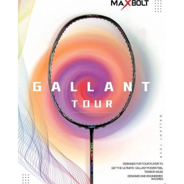 HITAM PUTIH Maxbolt GALLANT TOUR Black White BADMINTON Racket MAX BOLT