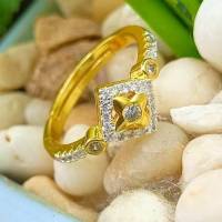 jewery33 W49 แหวนแฟชั่น*** แหวนฟรีไซส์** แหวนทอง แหวนเพชร แหวนใบมะกอก แหวนทองชุบ แหวนทองสวย