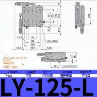 XY Axis Displacement Platform การปรับจูนแบบแมนนวล LY125 Precision Optical Moving Cross Slide