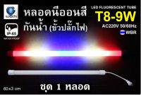 IWACHI หลอดนีออนสี ขั้วกันน้ำ รุ่นใหม่ LED T8 9W สีธงชาติ