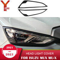 ฝาครอบไฟหน้าสีดำด้านสำหรับ Isuzu Mu-X MuX SUV 4WD 2021 2022 2023