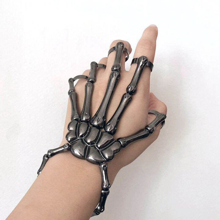 hand-ghost-skeleton-bracelet-party-chain-finger-femme-women-gothic-adjustable