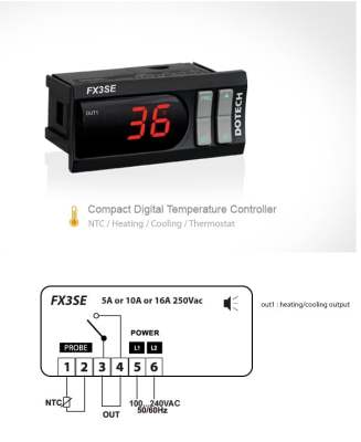 Digital Temperature Control  เครื่องวัดและควบคุมระบบความเย็น รุ่น FX3SE-05POO-C