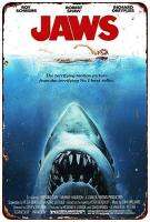 สำหรับป้ายโลหะผลิตขึ้นใหม่ป้ายดีบุก Kraze 1975ภาพยนตร์ Jaws ขึ้นสนิมแบบกำหนดเองขนาด8X12