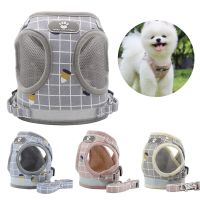No Pull Dog Vest Harness Pet Adjustable Breathable Mesh Lattice Harnesses For Small Dogs Cats French Bulldog Chihuahua Supplies Leashes