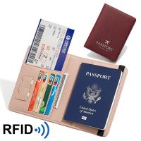 RFID แฟชั่นแบรนด์ท่องเที่ยวผู้ถือหนังสือเดินทางผู้หญิงหนัง PU ธุรกิจหนังสือเดินทางปกผู้ชาย ID ผู้ถือบัตรเครดิตกรณีหนังสือเดินทางผู้หญิง