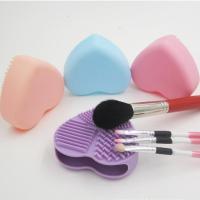 ∋ Silicone heart-shaped makeup brush cleaning brush wash egg shape love wash MATS makeup brush cleaning tools